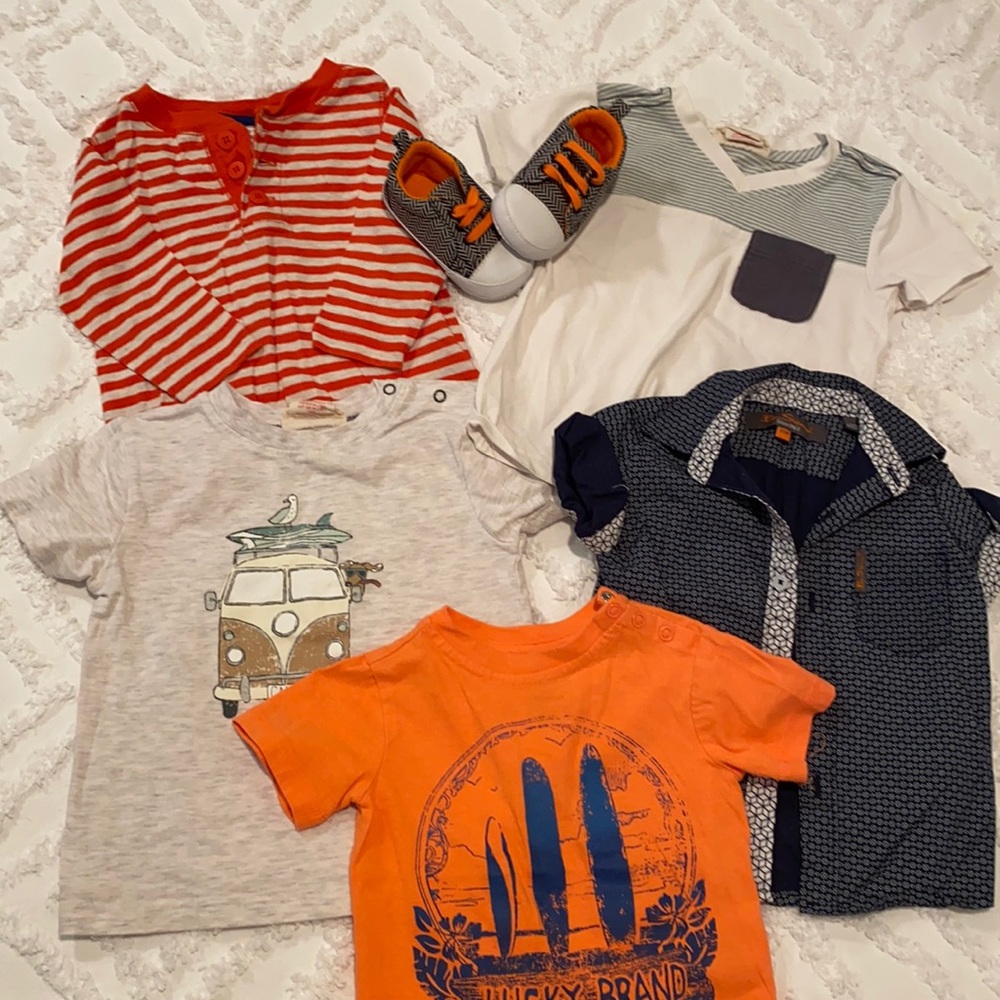 Lot of Boys 12 month clothing and shoes